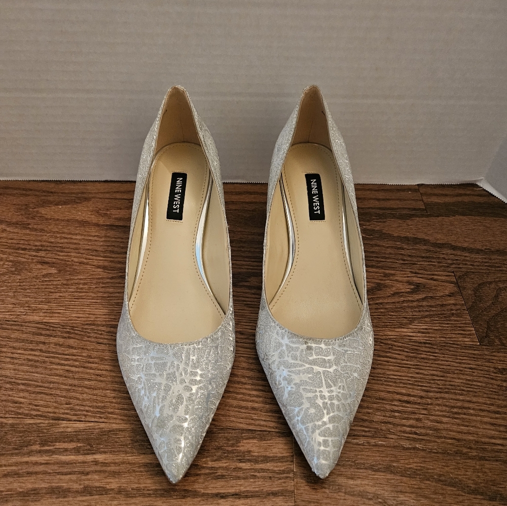 Sparkly Nine West Kitten Heels